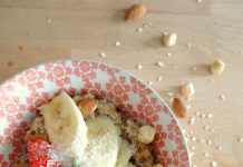 Havermout met banaan & aardbeien havermout met banaan en aarbeien