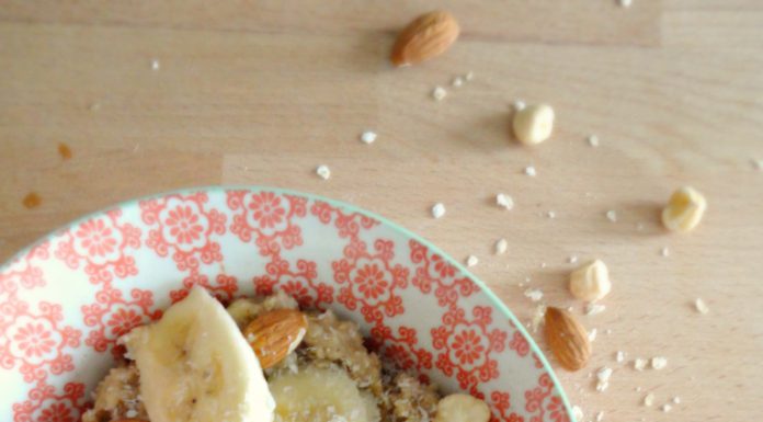 Havermout met banaan & aardbeien havermout met banaan en aarbeien