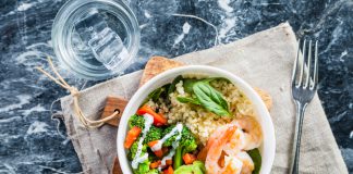 Sushibowl met garnalen sushibowl met garnalen
