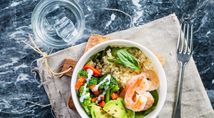 Sushibowl met garnalen sushibowl met garnalen